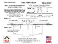 Two Part 3in Cap H-Bar Detail